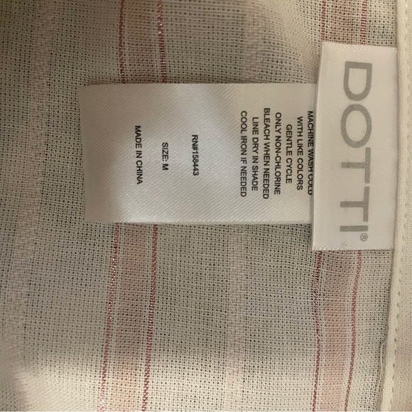 NWOT Dotti Swimsuit Coverup Button Front  Pink Metallic Thread - Picture 9 of 9